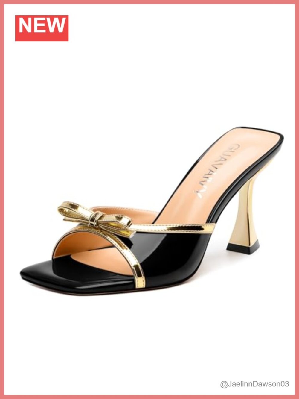 Women's Stiletto Heeled Sandals Open Square Toe Slip-On Bow Detail Dressy High